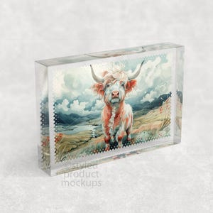 Mockup av kristallfotoblock 4x6 | Sublimering PSD | Glasfotoram bild 8