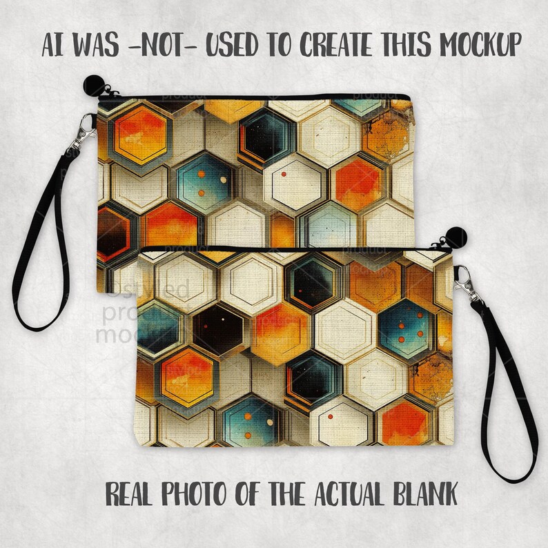 Sublimation Leinen Reißverschlusstasche Mockup – PSD, Smart Objekt, Canva, PNG | Kosmetiktasche Mockup Bild 7