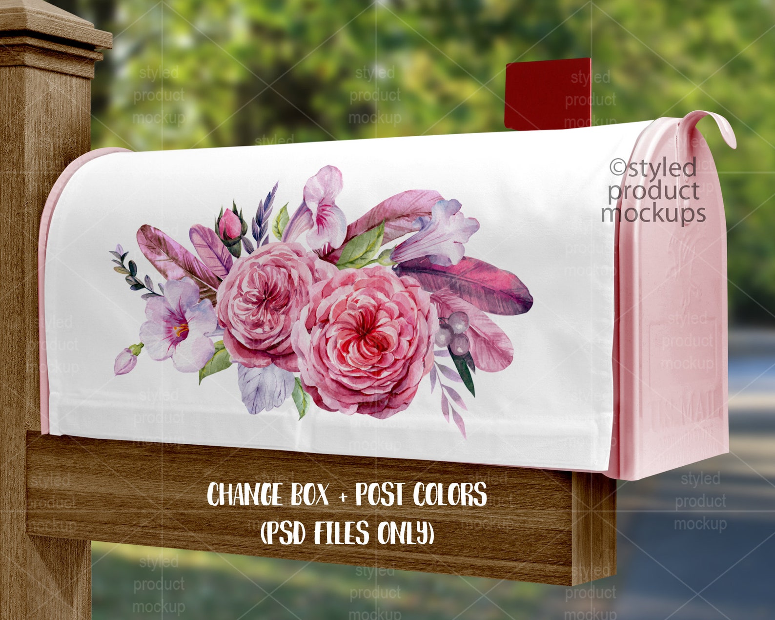 Dye Sublimation Mailbox Cover Mockup Add Your Own Image and Etsy