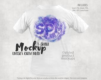 Unisex all over print T-shirt mockup | Add your own image and background