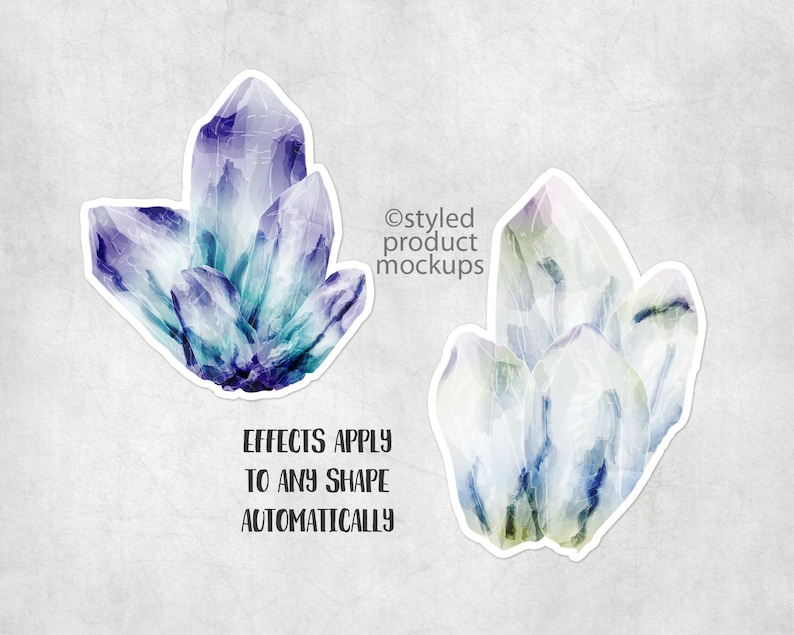 DIY custom sticker shape effects for mocking up your custom sticker designs