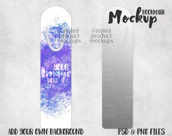 Dye sublimation bookmark Mockup | Add your own image and background