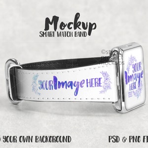 Dye sublimation smart watch band mockup | Add your own image and background