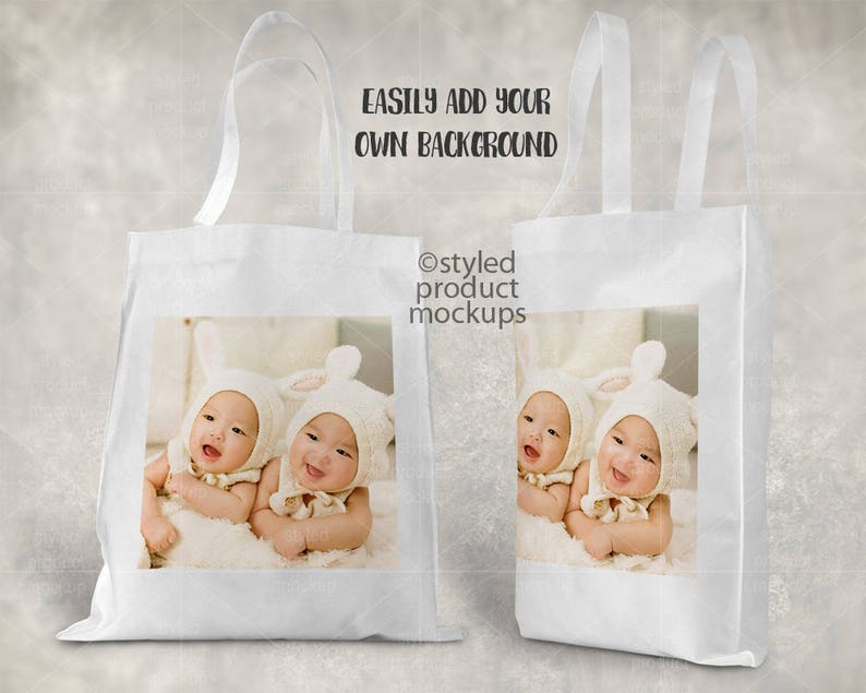 Download Tote Bag mockup template front and side view Add your own ...