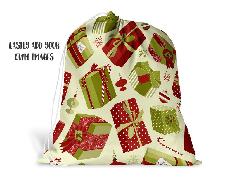 Download Santa Sack / Laundry Bag template mockup Add your own ...