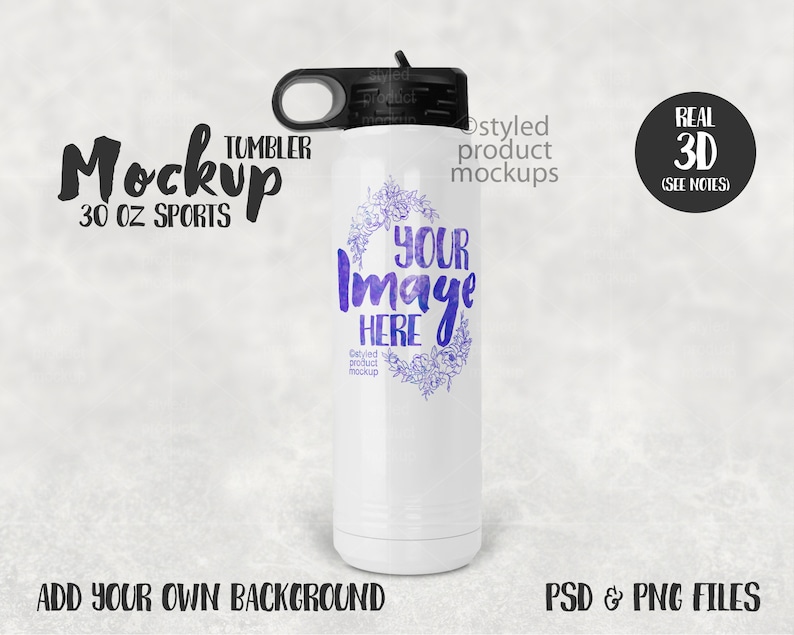 Sublimación de tinte 30 oz botella de agua deportiva