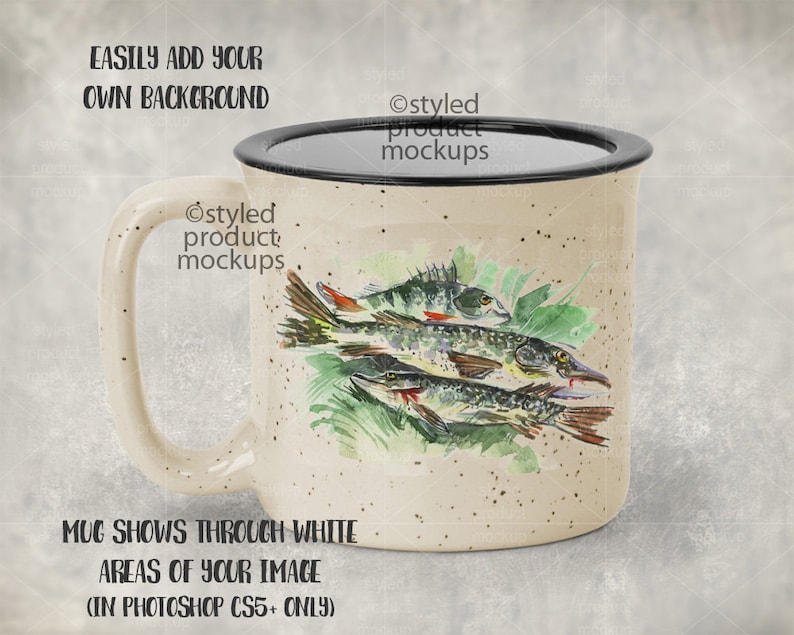 Download Dye sublimation 13 oz ceramic camp mug mockup template Add | Etsy