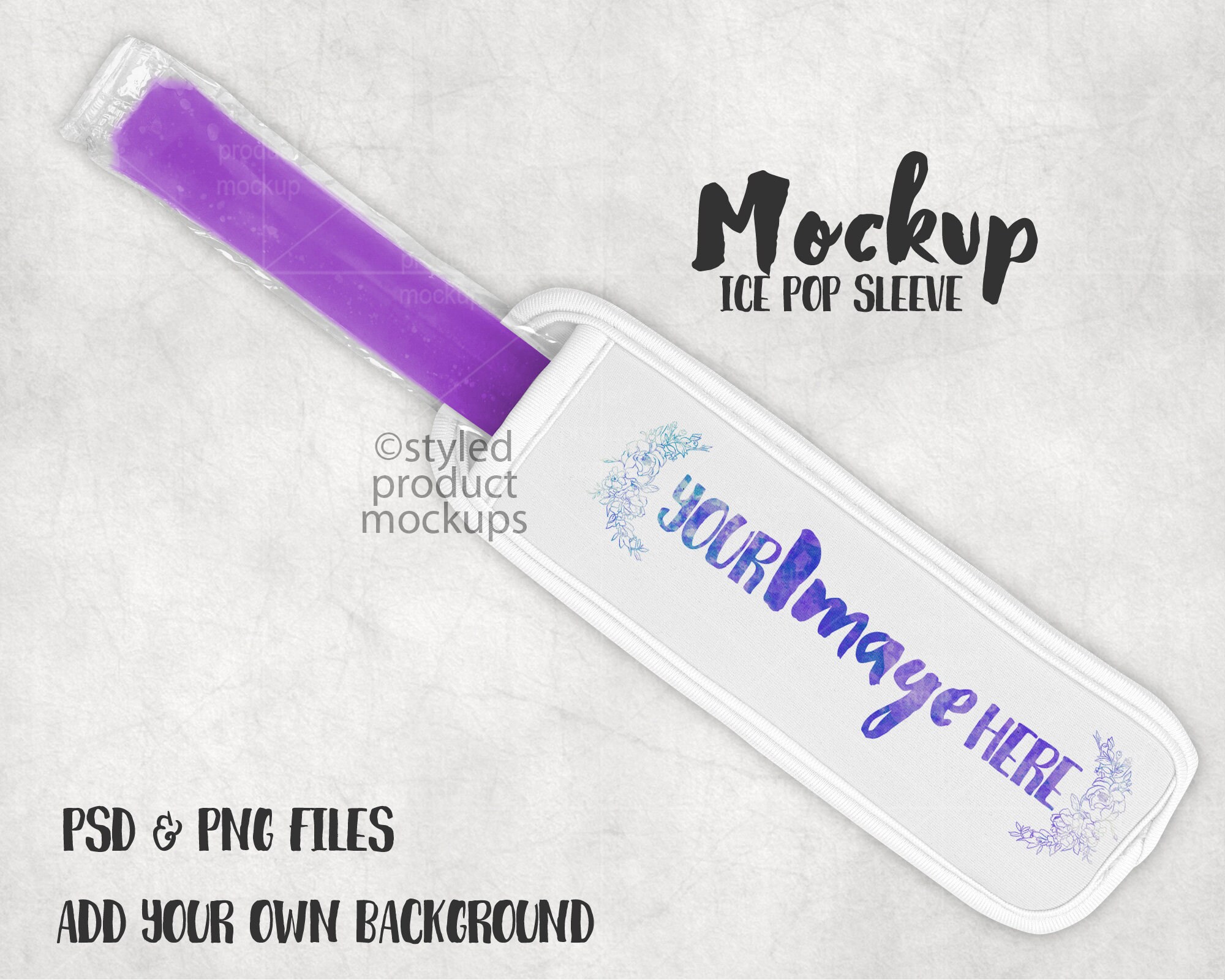 Download Ice Pop Sleeve Mockup Template Add Your Own Image And Etsy