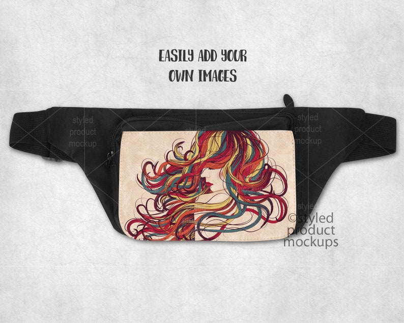 Download Dye sublimation waist bag mockup Add your own image and | Etsy