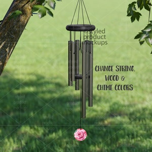 Wind Chime With Round Sublimation Disc Mockup Add Your Own - Etsy