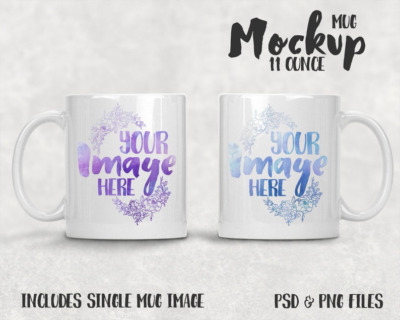 11 Ounce Coffee Mug Template Mockup Mug Set Template 11 Oz Etsy