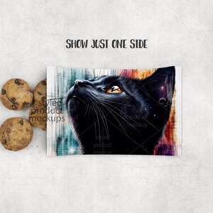 Chocolate chip mini cookie wrapper party favor Mockup | Add your own image and background | Canva frame mockup image 5