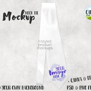 Dye sublimation neck tie Mockup | Add your own image and background | Canva frame mockup