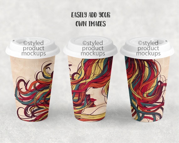 White 11 Oz Ceramic Tumbler With Rubber Lid For Sublimation Etsy