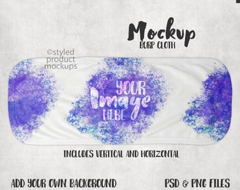 Dye sublimation baby burp cloth Mockup | Add your own image and background