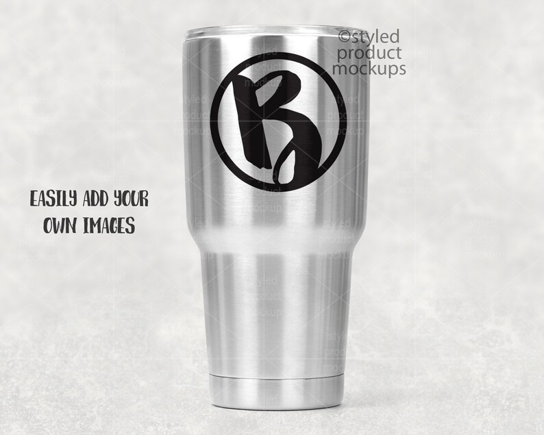 Download 30 oz Stainless Steel tumbler Mockup Add your own image and | Etsy