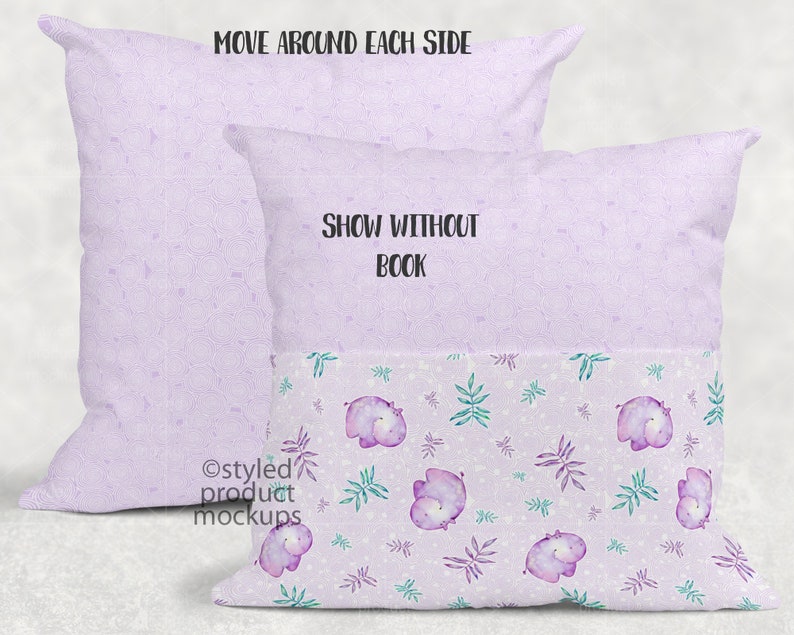 Download Dye sublimation white book pocket pillow mockup Add your ...