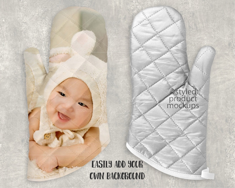 Download Dye sublimation oven mitt mockup Add your own image and | Etsy