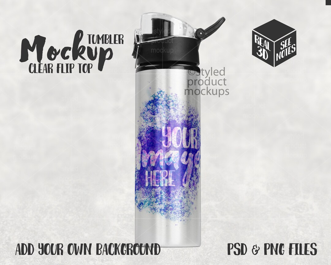Dye Sublimation 750ml Stainless Steel Flip Top Water Bottle Mockup Add dye-sublimation-750ml-stainless-steel-flip-top-water-bottle-mockup-add