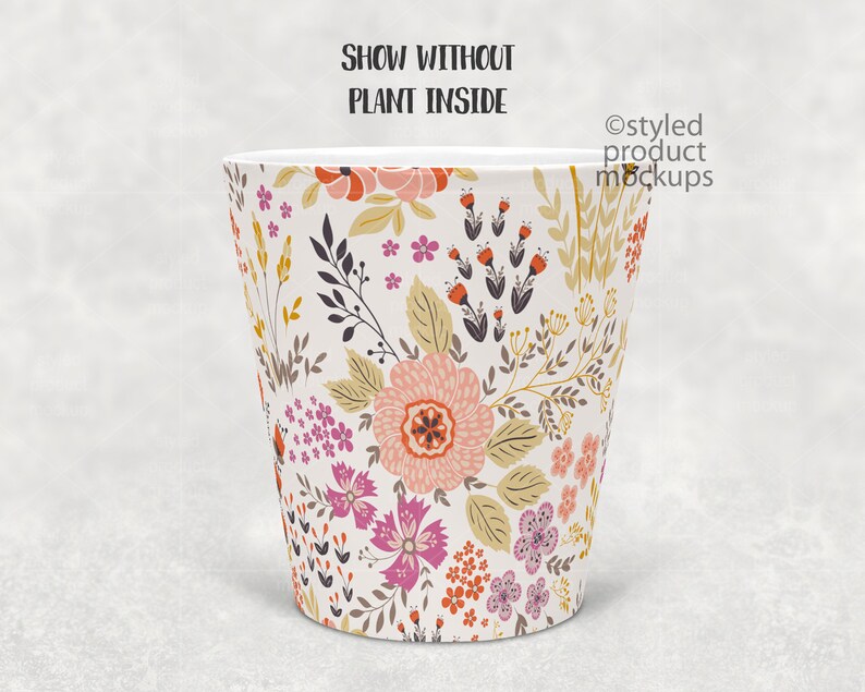 Dye Sublimation Flower Pot Mockup Add Your Own Image and Etsy UK