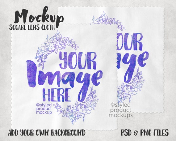 Download Dye Sublimation Square Lens Cloth Eyeglass Cleaner Mockup Etsy