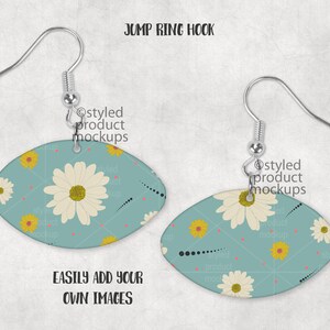 Dye Sublimation Football Earring Mockup | Add Your Own Image and ...