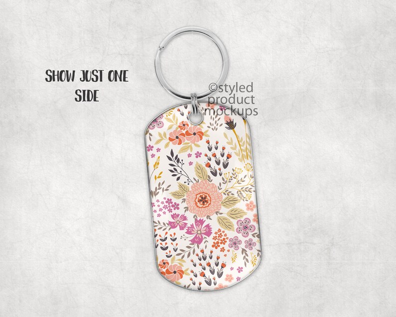 Dye Sublimation Dog Tag Metal Keychain Mockup Add Your Own - Etsy