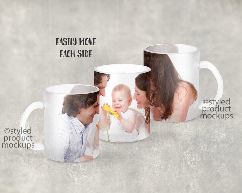 Download 11 oz sublimation frosted glass mug template mockup with ...