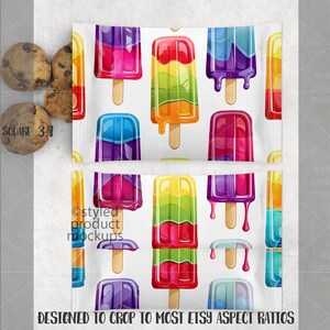 Chocolate chip mini cookie wrapper party favor Mockup | Add your own image and background | Canva frame mockup image 4