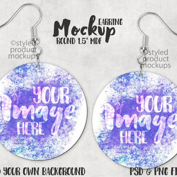 Dye sublimation  1.5 inch round  MDF earrings | Add your own image and background