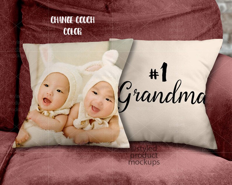 Sublimation Felt Cloth Throw Pillow Sham Mockup Template Add Etsy