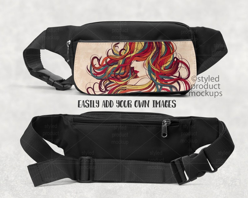Download Dye sublimation waist bag mockup Add your own image and | Etsy