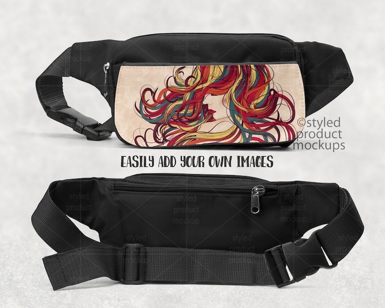 Download Dye sublimation waist bag mockup Add your own image and | Etsy