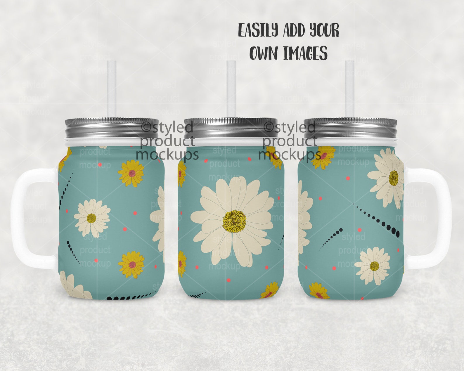 Dye Sublimation Frosted Mason Jar With Handle and Lid in Full Etsy Canada