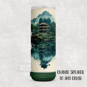 Maqueta de vaso térmico delgado de 20 oz para sublimación (PSD, Canva, PNG) imagen 6