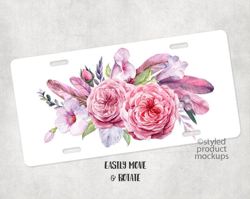 Download Dye sublimation license plate mockup template Add your own ...