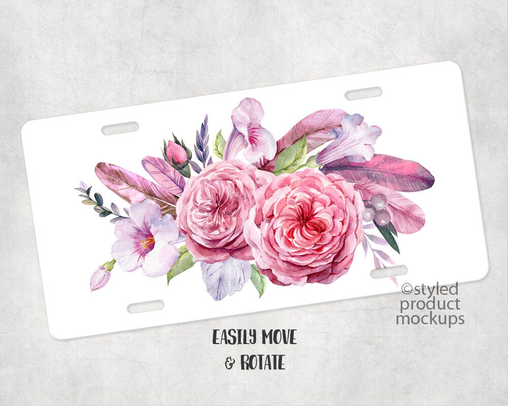 Download Dye sublimation license plate mockup template Add your own | Etsy