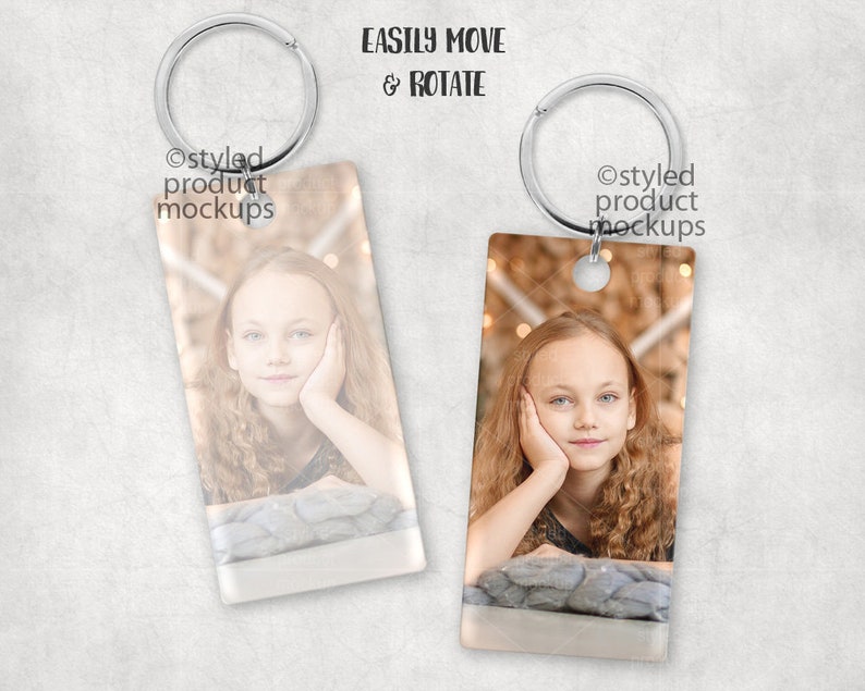 Download Dye sublimation vertical rectangle shaped Acrylic keychain ...