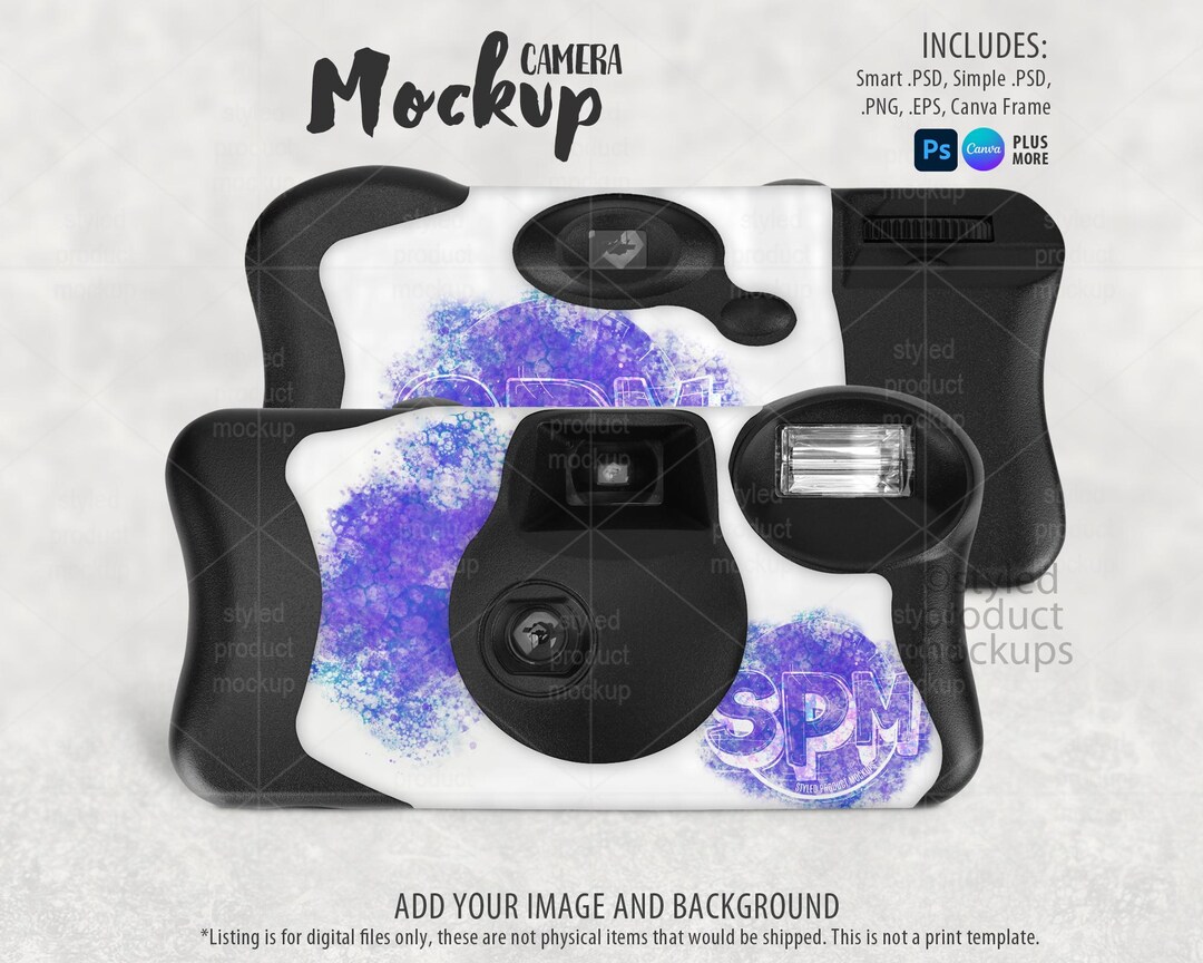 Disposable Camera Mockup: (PSD, Canva Frame, PNG) Digital Download - Etsy