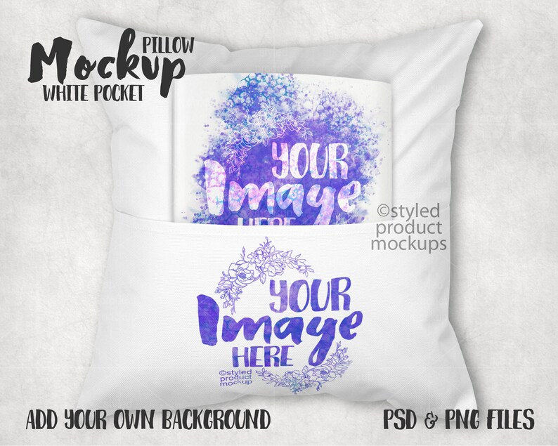 Download Dye sublimation book pocket pillow mockup Add your own ...