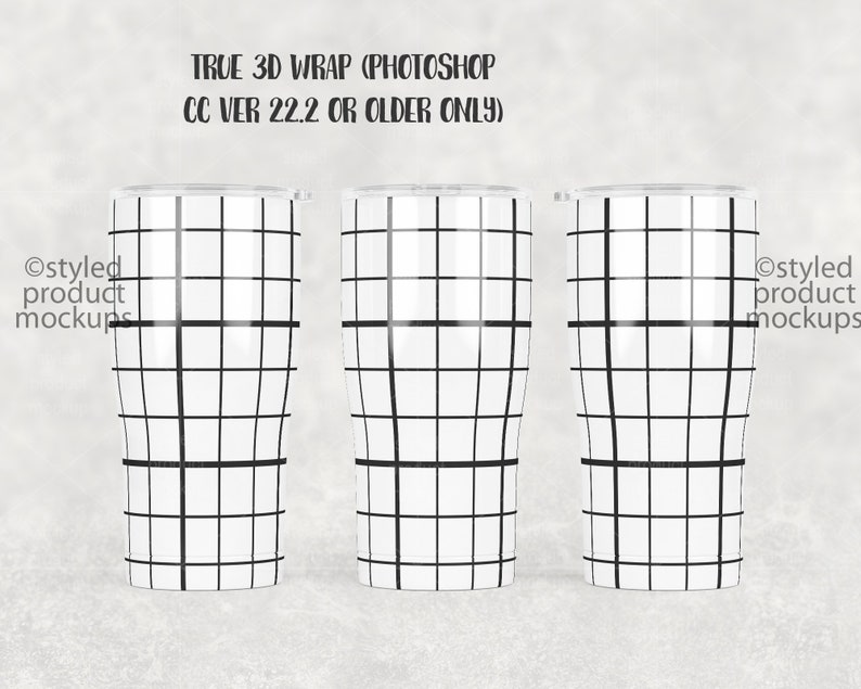 Dye Sublimation 20oz Modern Curve Tumbler With Two Lids Mockup Etsy