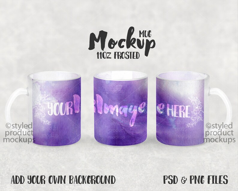 Download 11 oz sublimation frosted glass mug template mockup with ...