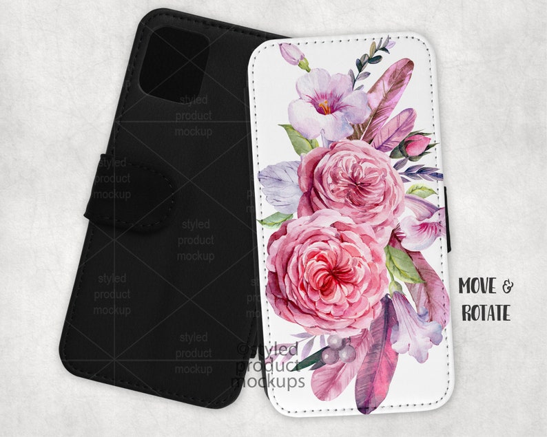 Download Dye sublimation iPhone 11 flip case mockup Add your own | Etsy