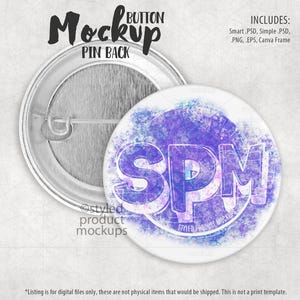 Round pinback button mockup | Add your own image and background