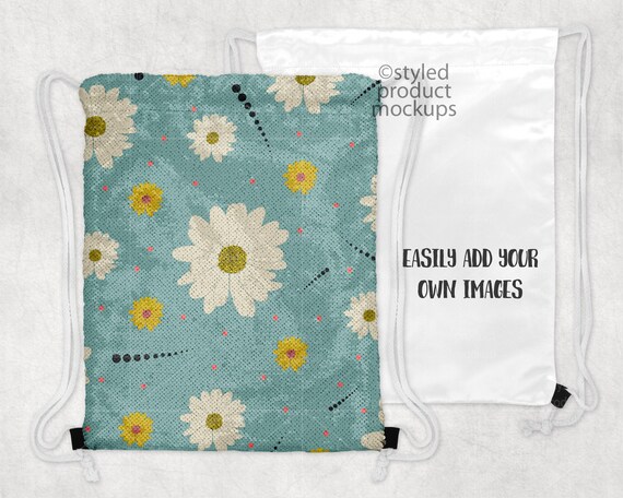 sequin drawstring bag sublimation