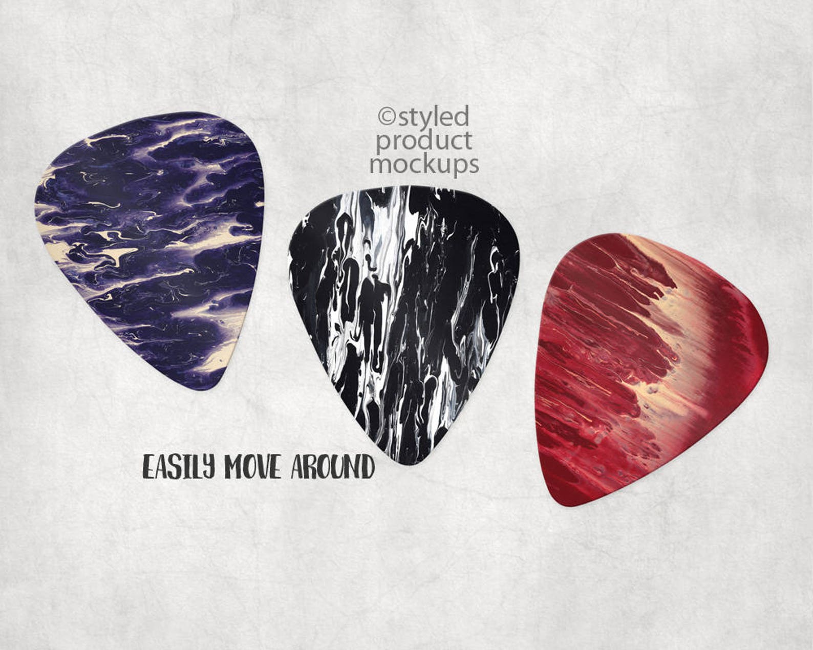 Dye Sublimation Guitar Pick Mockup Template Add Your Own Etsy