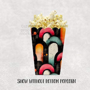 Party Favor Popcorn Box Mockup | PSD Smart Object, PNG, EPS & Canva Frame image 8