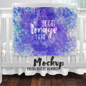 Dye Sublimation Microfleece Plush Baby Blanket Mockup Template Etsy