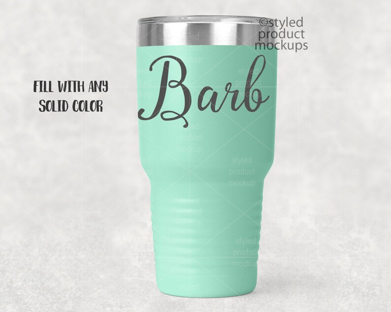 30 oz ring neck color coated tumbler Mockup Add your own | Etsy