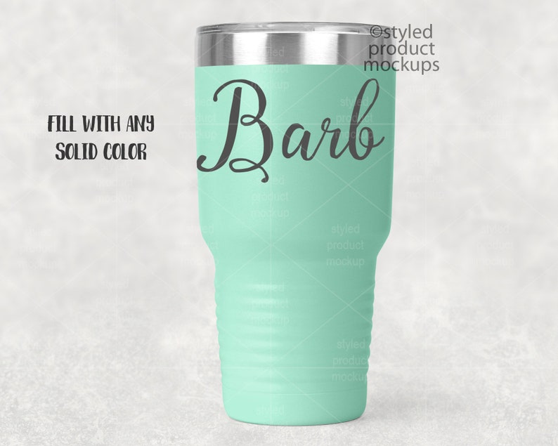 30 oz ring neck color coated tumbler Mockup Add your own | Etsy